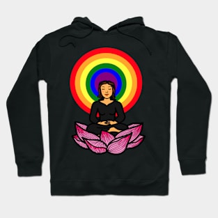 Gay lesbian meditation mental health wellness Hoodie